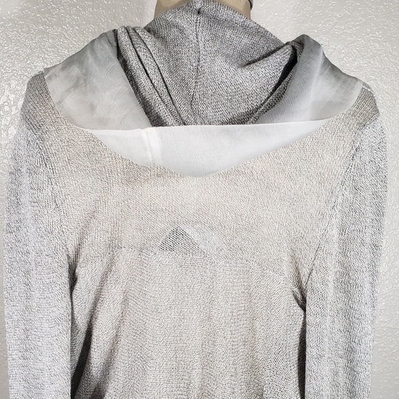 Viviana Uchitel Silk Lapel Cotton Knit Cardigan - Picture 6 of 7